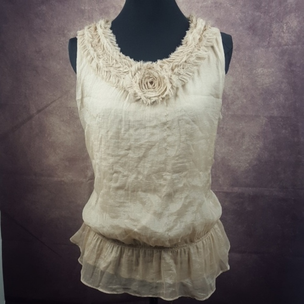 Sunny Leigh Cream Top - Sz L